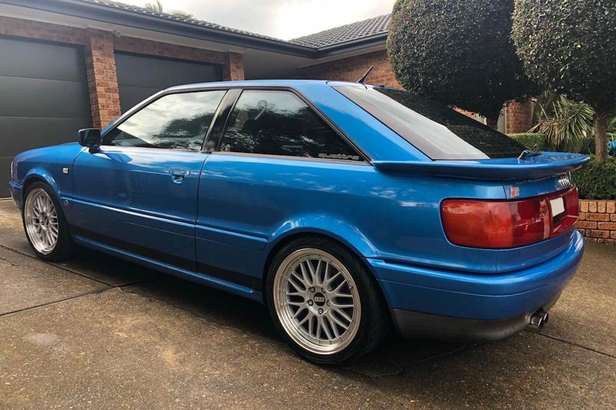 Blue Audi S2 hatchback for sale in Sydney.