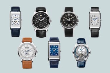 Seven Jaeger-LeCoultre watches with elegant designs.