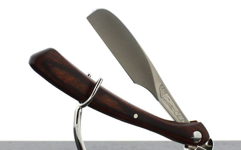 Straight-edge razor promises precision.