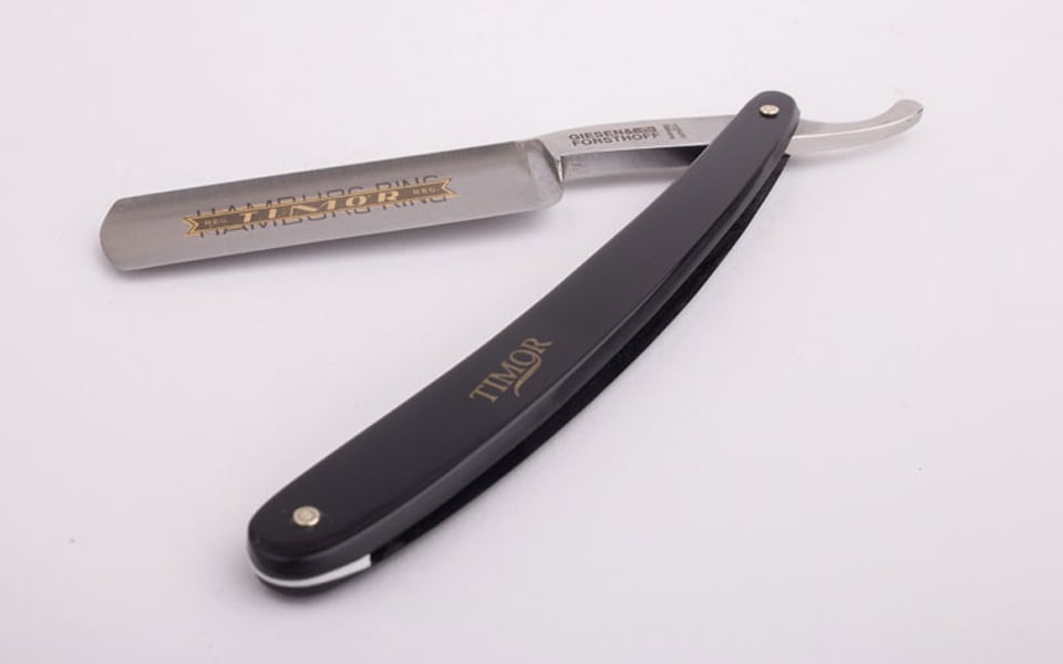 Timor razor offers perfect shave.