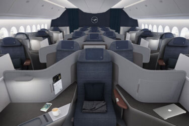 Enjoy luxury in Lufthansa's modern business class.