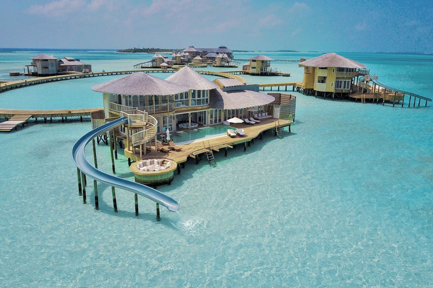 Maldives overwater villas ideal for honeymoons.