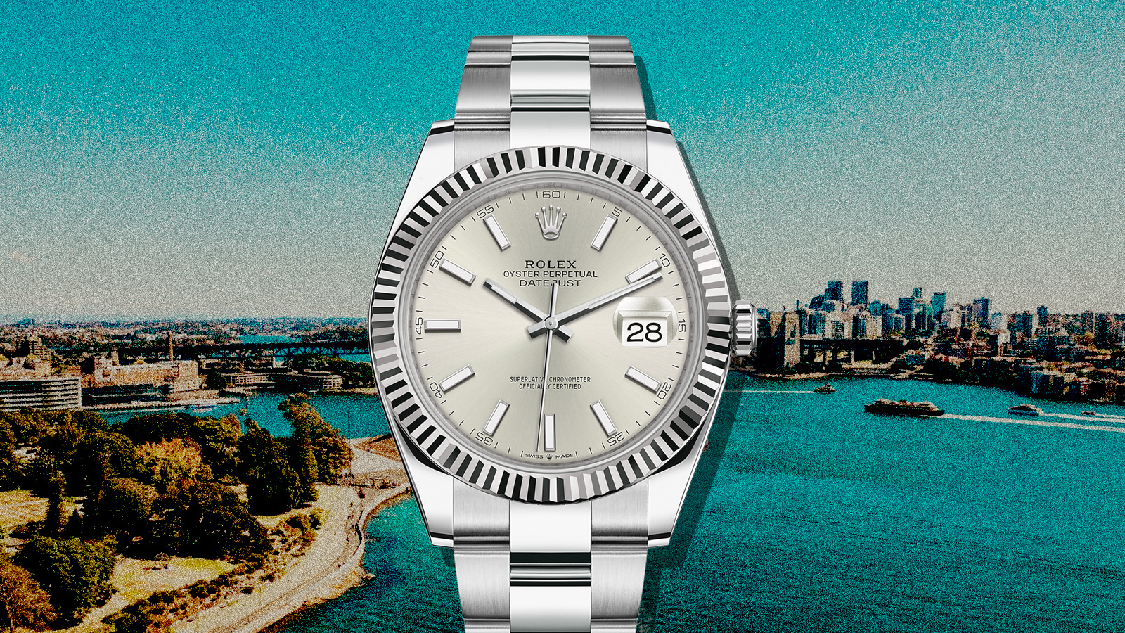 Australian fans will love the silver Rolex Datejust.